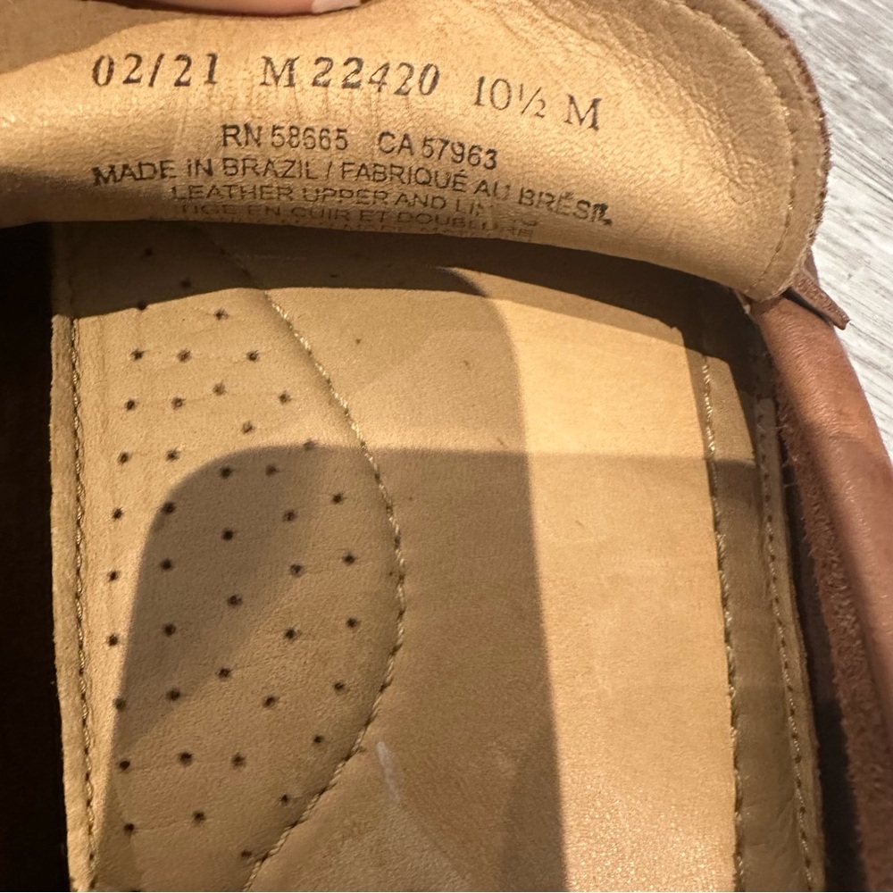 Nordstrom Brown Leather Slip-On Loafers - Picture 6 of 6